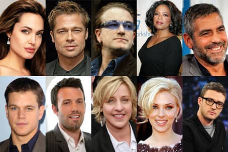 Кто из знаменитостей чаще всего занимается благотворительностью