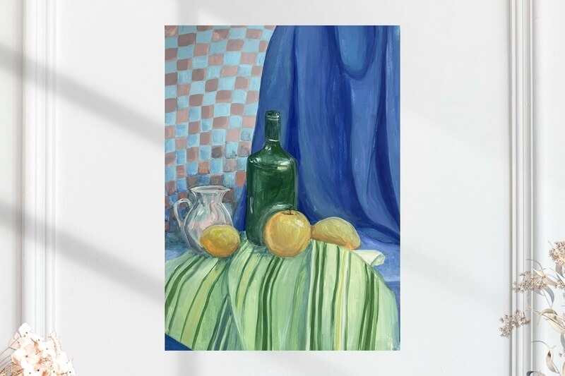 Натюрморт с яблоками (размер 29х41 см.)