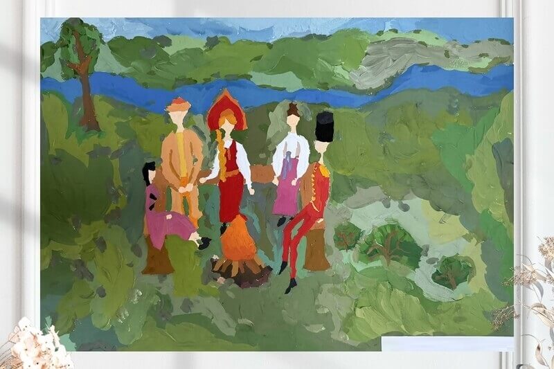 У костра (размер 29х410см.)