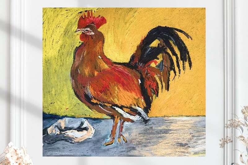 Петух (размер 43х39)