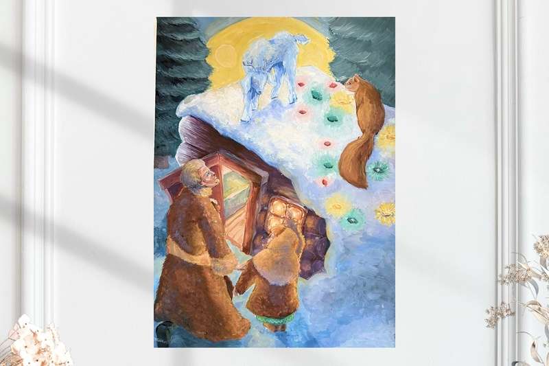 Серебряное копытце (размер 58х41)