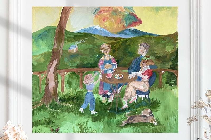 На природе (размер 43х49)