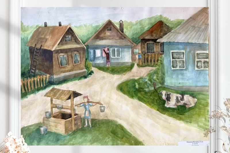 У колодца (размер 42х55)