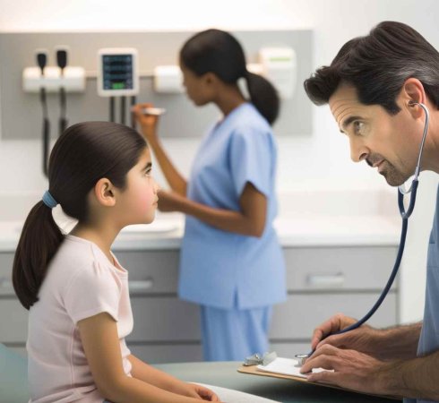 Осмотр больного ребенка